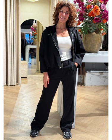 Pantalon Stripe Zwart Strass