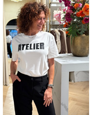 T-Shirt Atelier Wit Zwart