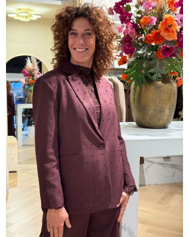 Blazer Lily Burgundy Strass