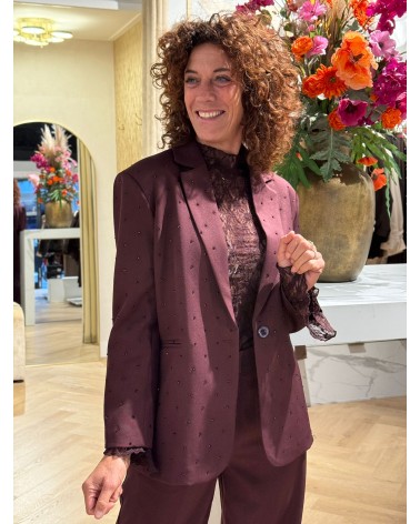 Blazer Lily Burgundy Strass