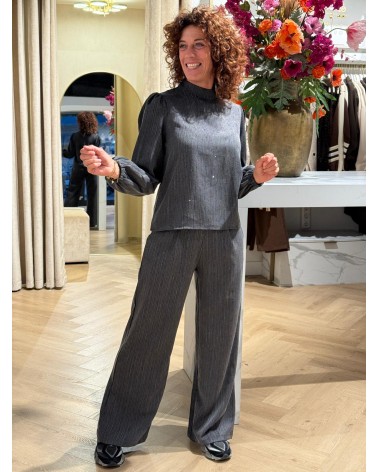 Pantalon Grijs Strass