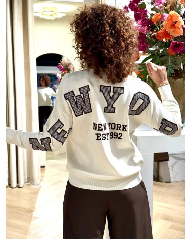 Trui New York Creme Ruit