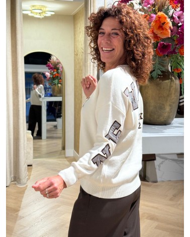 Trui New York Creme Ruit