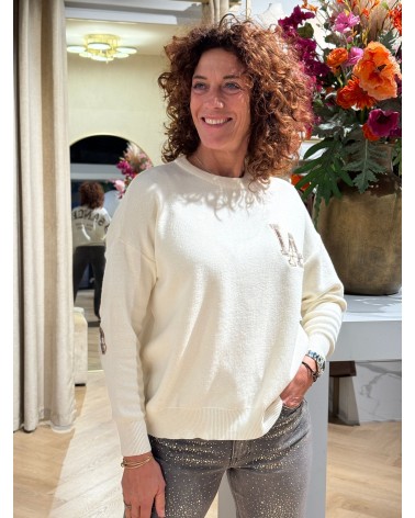 Trui Los Angeles Creme Bruin