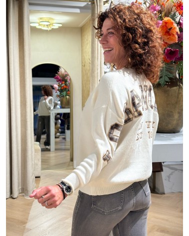 Trui Los Angeles Creme Bruin