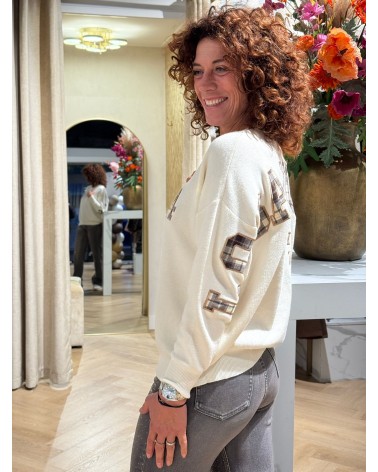 Trui Los Angeles Creme Bruin