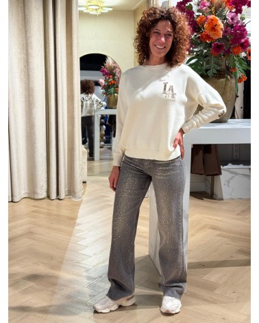 Jeans Grey 3898-1 Strass