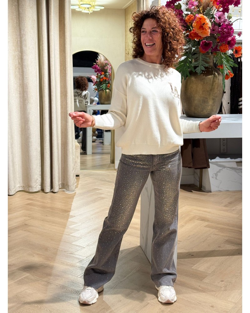 Jeans Grey 3898-1 Strass