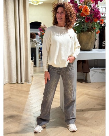 Jeans Grey 3898-1 Strass