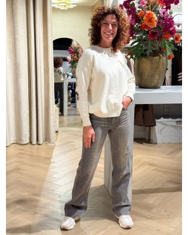 Jeans Grey 3898-1 Strass