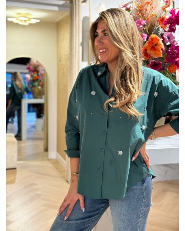 Blouse Dancing Flower Groen