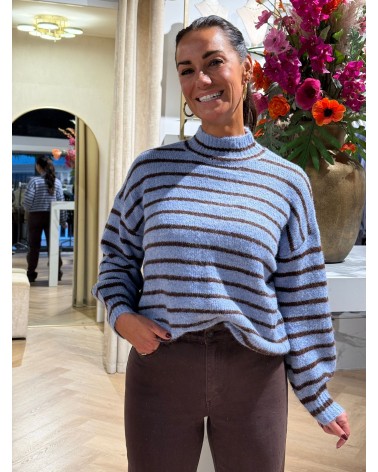 Trui Lucky Blauw Bruin