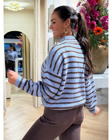 Trui Lucky Blauw Bruin