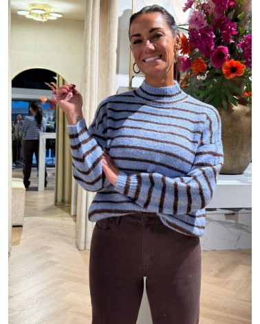 Trui Lucky Blauw Bruin