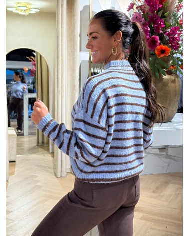 Trui Lucky Blauw Bruin