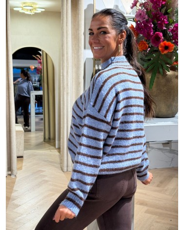 Trui Lucky Blauw Bruin