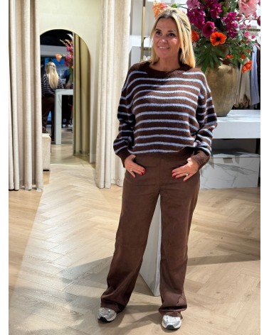 Broek Suedine Bruin RM750