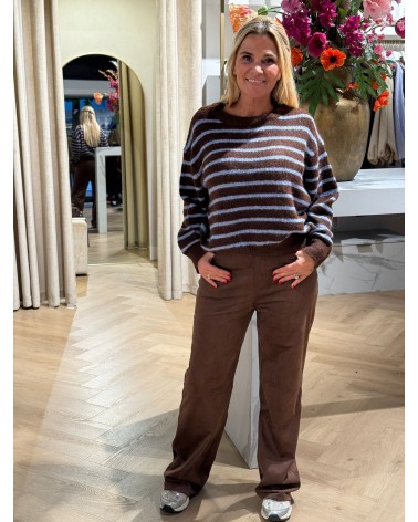 Broek Suedine Bruin RM750