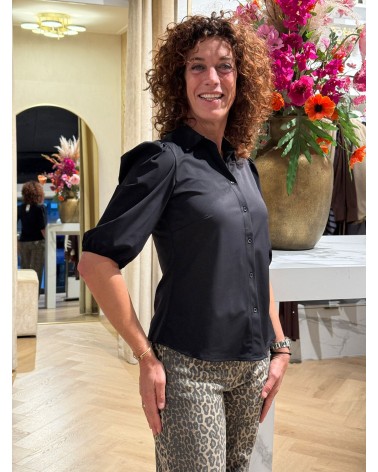 Blouse Ivory Zwart