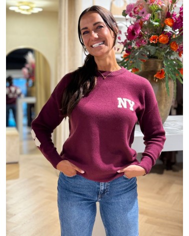 Trui New York Bordeaux