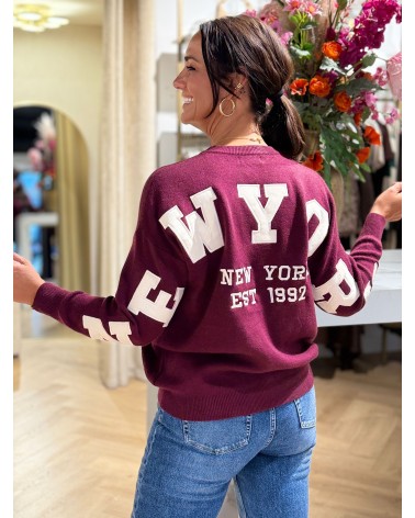 Trui New York Bordeaux