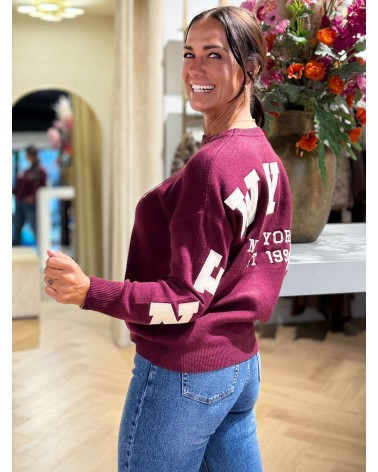 Trui New York Bordeaux