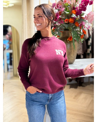 Trui New York Bordeaux