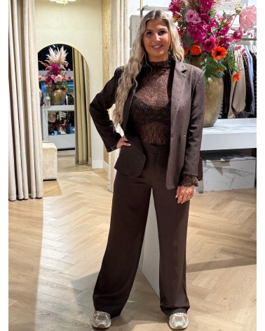 Blazer Lily Bruin Strass