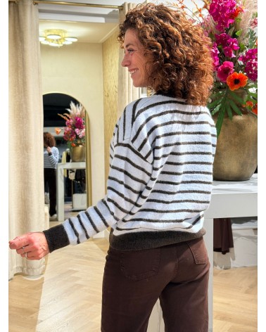 Trui Emmy Blauw Bruin