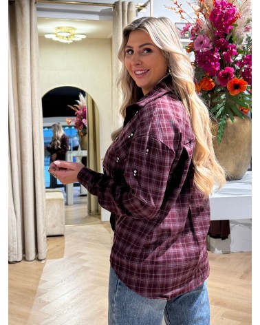 Blouse Gina Bordeaux Stras