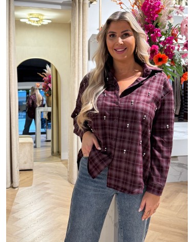 Blouse Gina Bordeaux Stras