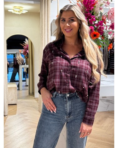 Blouse Gina Bordeaux Stras