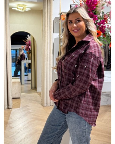 Blouse Gina Bordeaux Stras