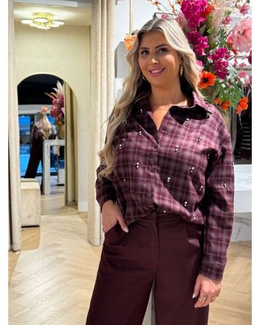 Blouse Gina Bordeaux Stras