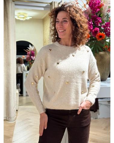 Trui Hart Beige
