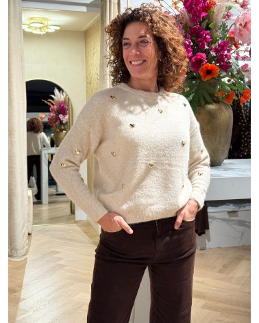 Trui Hart Beige