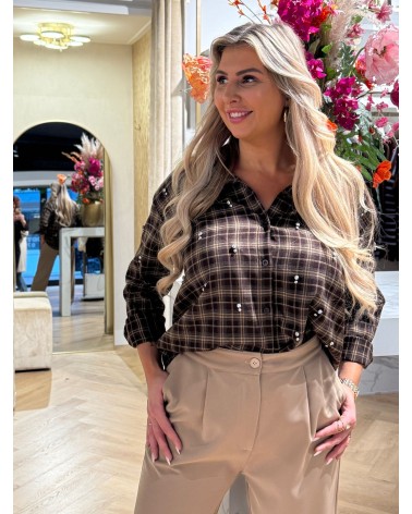 Blouse Gina Bruin Stras