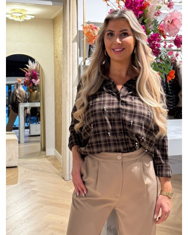 Blouse Gina Bruin Stras