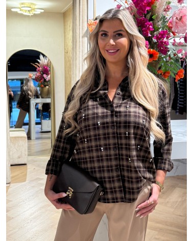 Blouse Gina Bruin Stras
