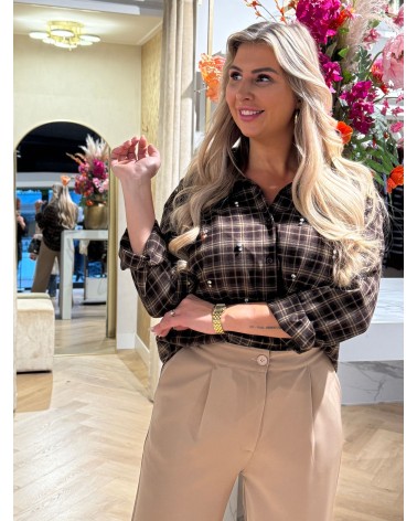 Blouse Gina Bruin Stras