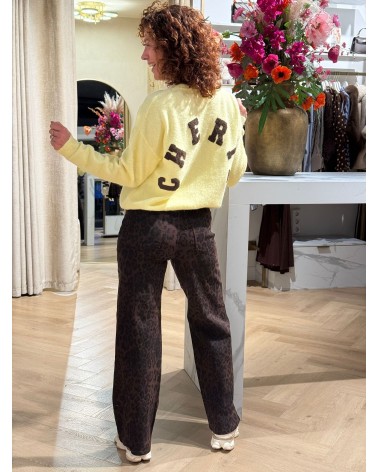 Broek Laulia Leopard Bruin