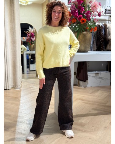 Broek Laulia Leopard Bruin