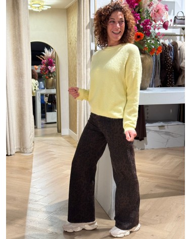 Broek Laulia Leopard Bruin