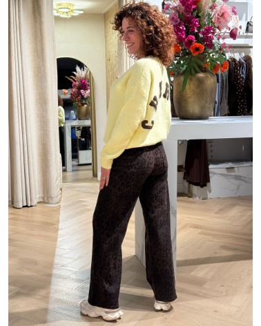 Broek Laulia Leopard Bruin