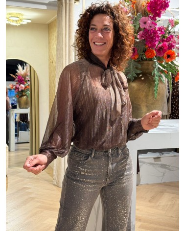 Blouse Shimmer Bruin