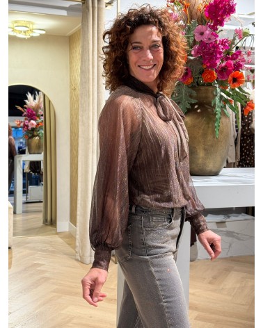 Blouse Shimmer Bruin