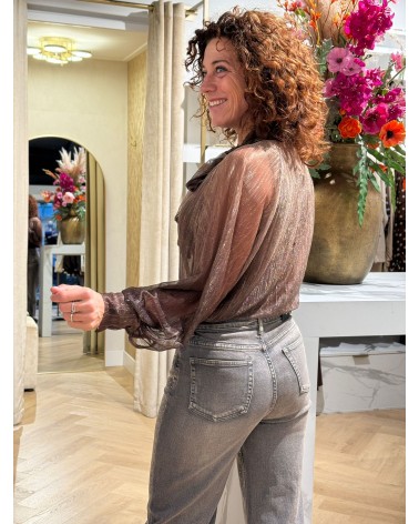 Blouse Shimmer Bruin