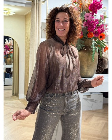Blouse Shimmer Bruin