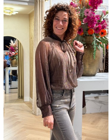 Blouse Shimmer Bruin