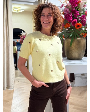 Trui Nouck Heart Geel